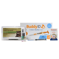 Deluxe Kitten Vaccination and Microchip Bundle,"Vaccine tray with two vials, syringe, microchip box, and collar tag"