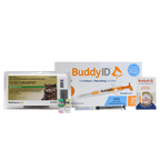 Deluxe Kitten Vaccination and Microchip Bundle,"Vaccine tray with two vials, syringe, microchip box, and collar tag"