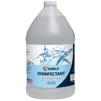 Daily Multipurpose Disinfectant by Shield,"Gallon disinfectant bottle with blue splash label"
