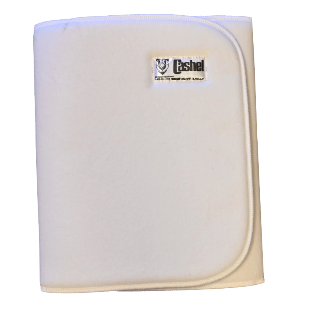 Cashel No Bow Bandage Wrap,"White padded wrap with rounded flap"