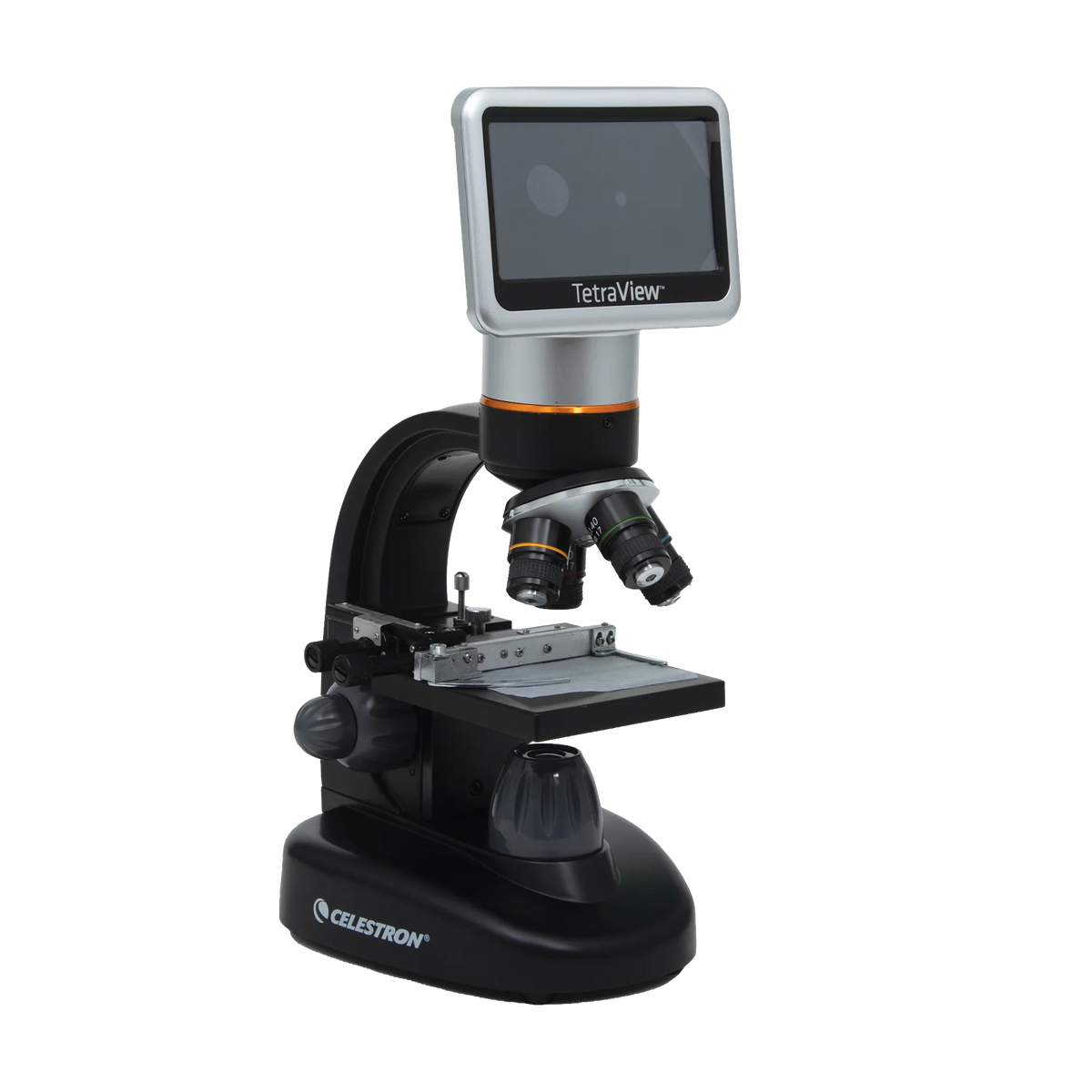 Celestron TetraView LCD Digital Microscope,"Digital microscope with LCD screen and specimen stage"