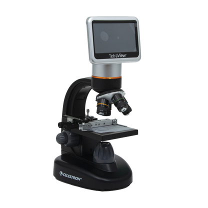 Celestron TetraView LCD Digital Microscope,"Digital microscope with LCD screen and specimen stage"