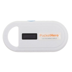 Pocket Hero™ ISO Microchip Scanner,"White handheld scanner with display screen"
