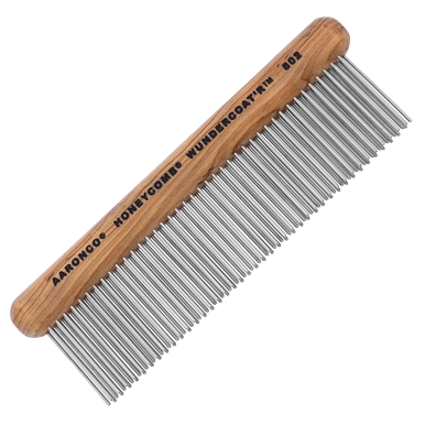 "Aaronco 7"" Woody's Honeycomb Wundercoat'r","Wooden-handled metal honey uncapping comb"