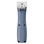 Emerge Clipper Blue by Andis With FREE 8Pc Wide Comb Attachment Bundle by Andis,"Blue hair clipper front view with metal blade"
