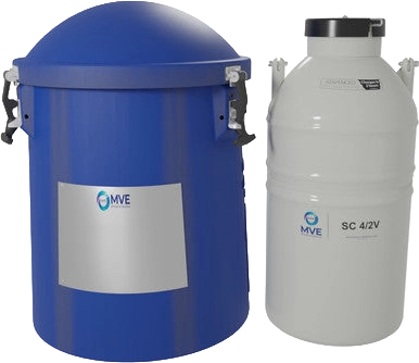 Tank SC 4/2V Tank with Protective Shipping Cover,"Protective shipping cover beside tank container"