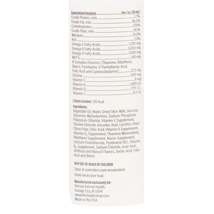 Doc Roy's® Forti Cal™ Liquid,"Side label view of bottle with nutrition facts and ingredient panel"