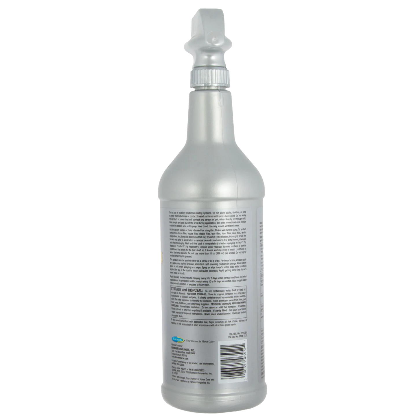 Tri Tec 14™ Fly Repellent + TS,"Back view of spray bottle with trigger nozzle"