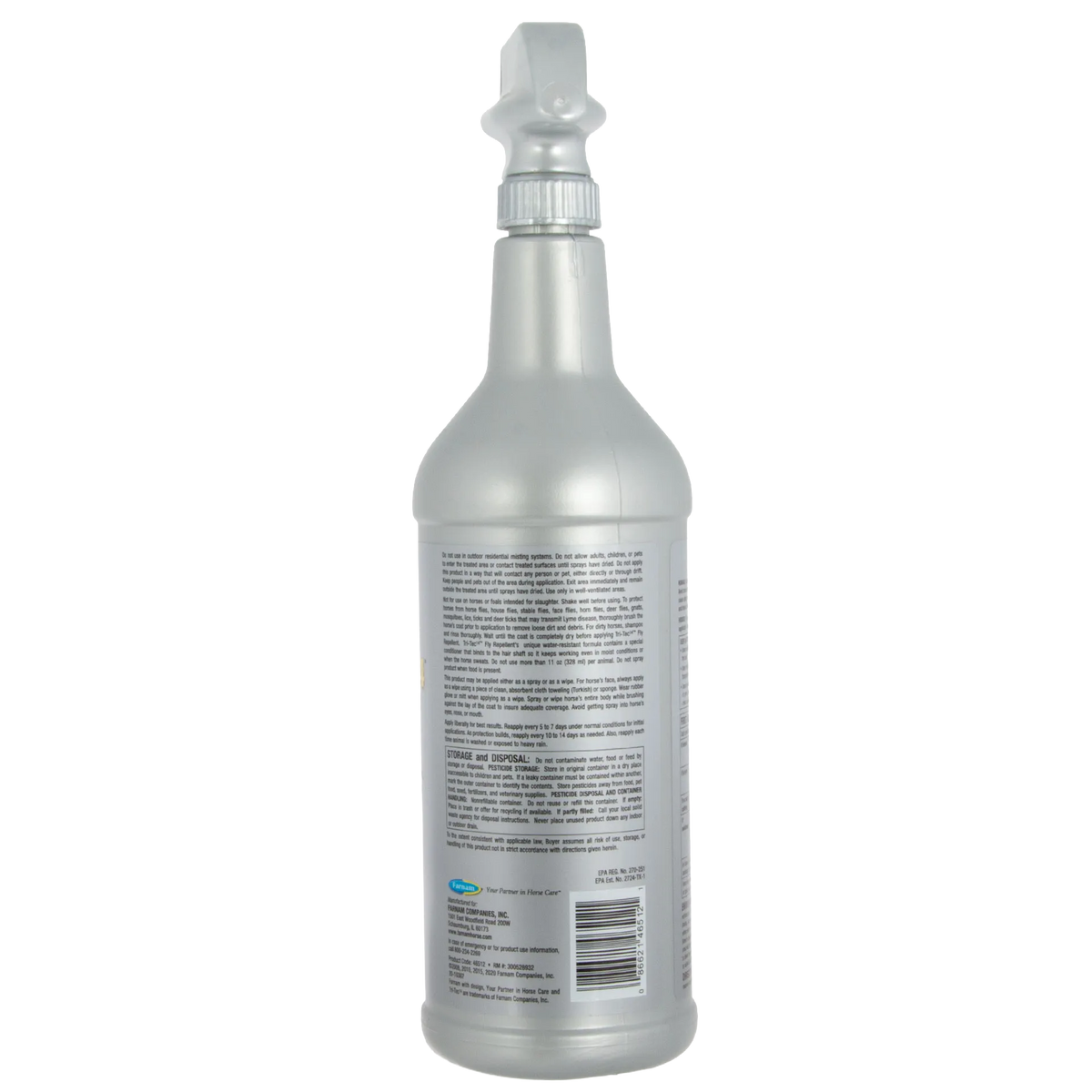 Tri Tec 14™ Fly Repellent + TS,"Back view of spray bottle with trigger nozzle"
