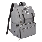Ultimate Week Away Backpack,"Gray backpack with front zip pocket and black straps"
