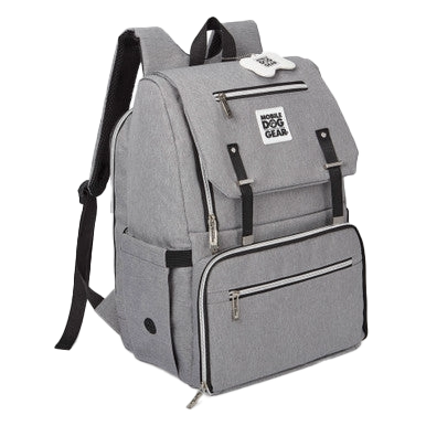 Ultimate Week Away Backpack,"Gray backpack with front zip pocket and black straps"