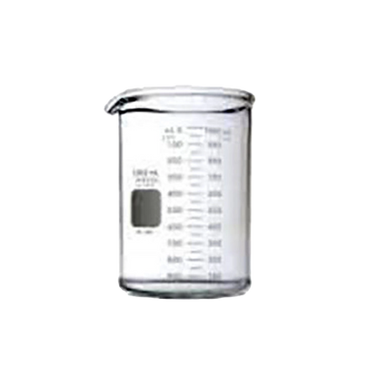 Graduated Glass Beaker,"Clear glass beaker with pour spout and measurement markings"